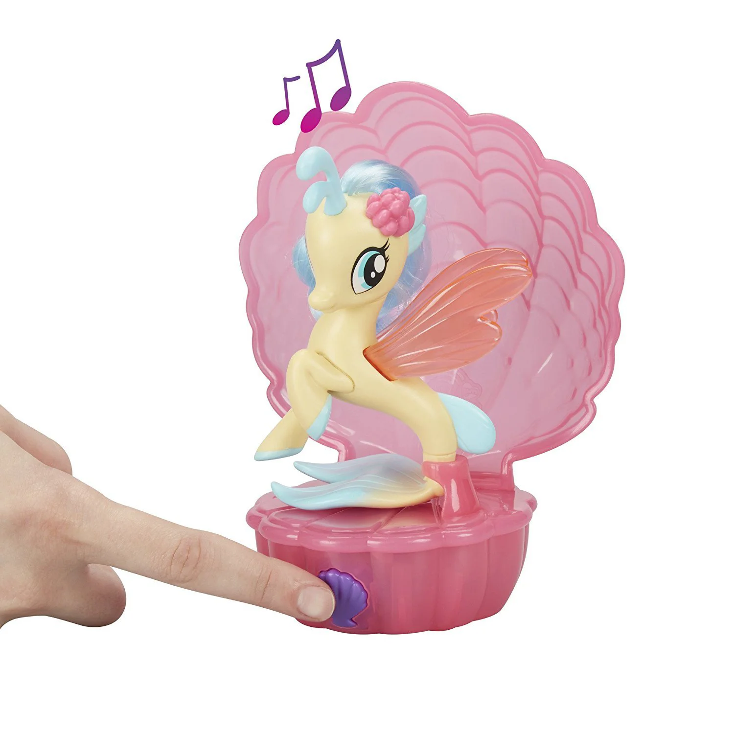 Figurina cu sunet Ponei-sirena in scoica My Little Pony Hasbro, 8 cm, sortiment