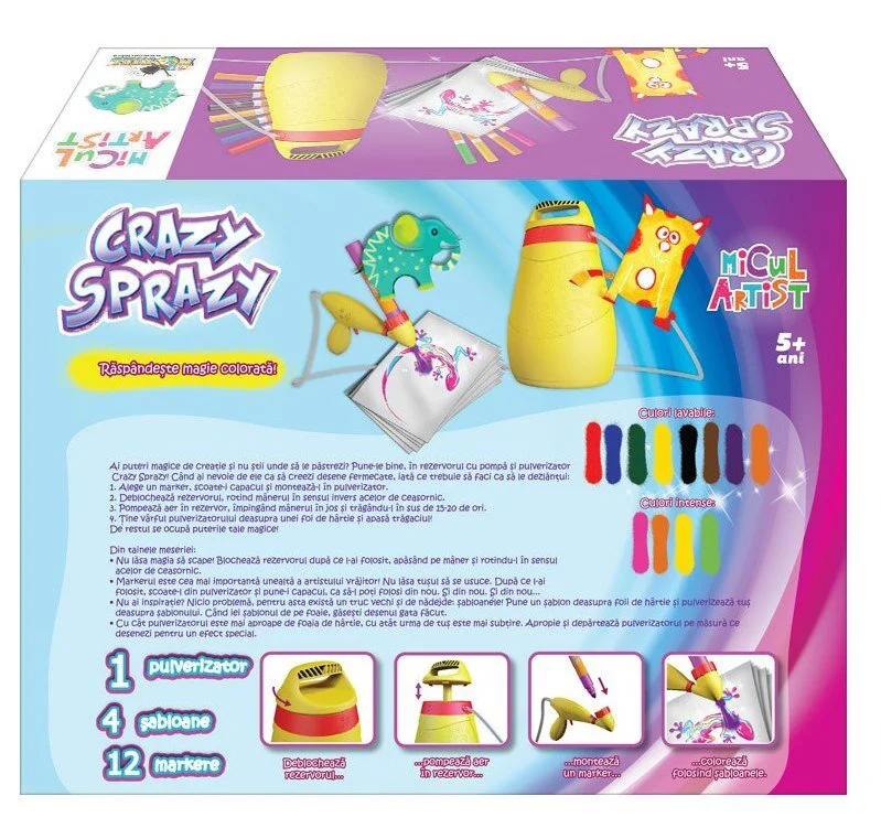 Set de creatie Noriel Crazy Sprazy "Petrecere cu spray de culoare"