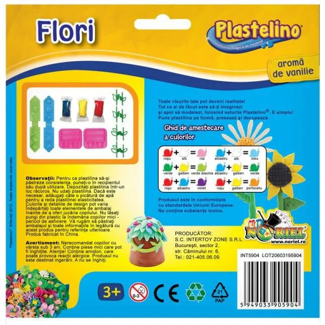 Set de plastilina Noriel Plastelino "Flori"