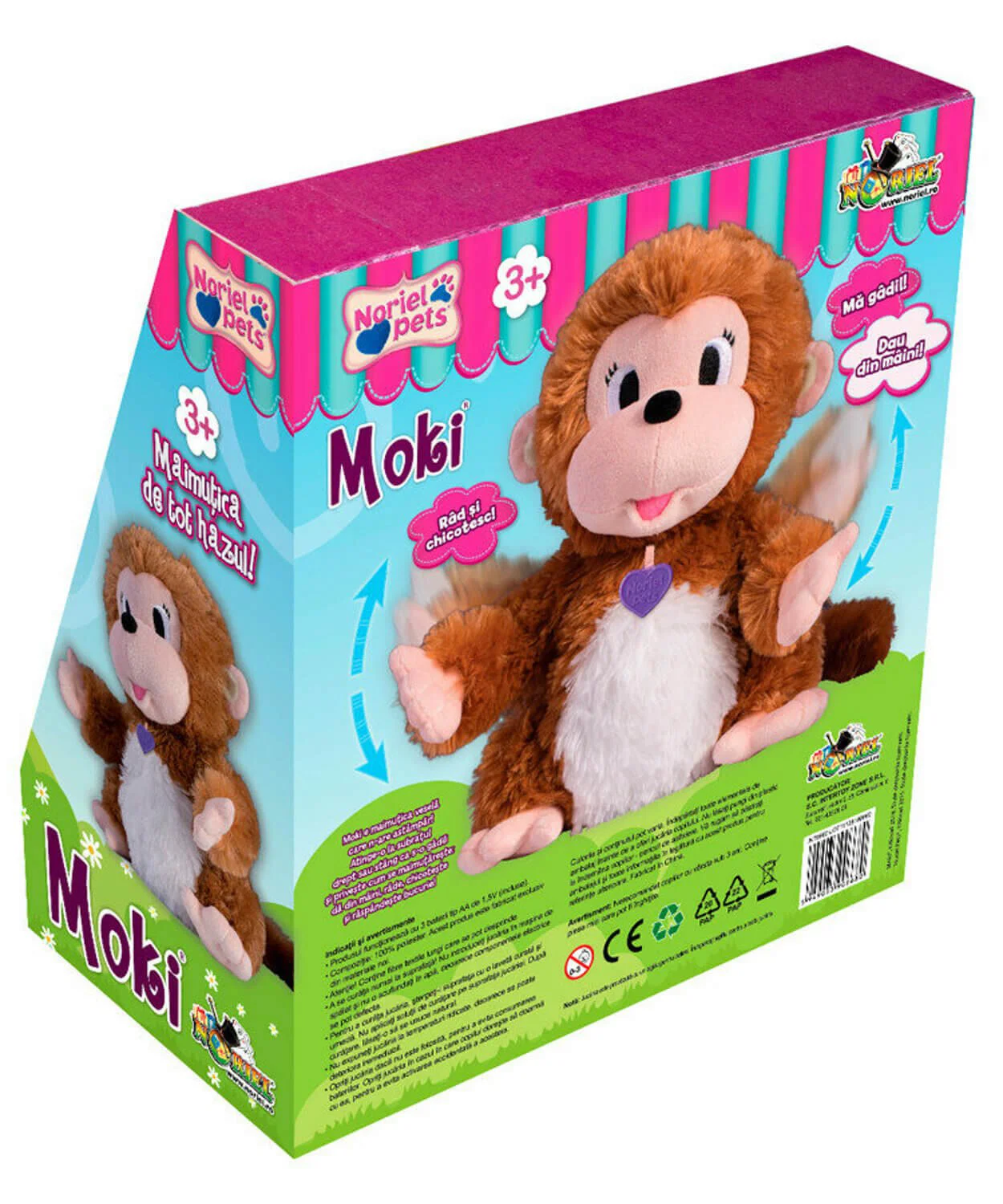 Интерактивная игрушка Noriel Pets обезьянка Моки foto