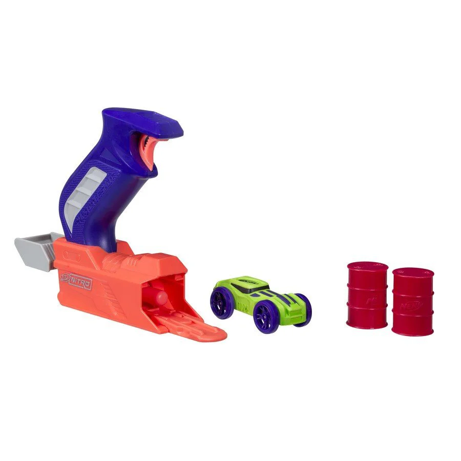 Set de joaca Lansator si masinuta Nerf Nitro Throttleshot Blitz Hasbro, sortiment foto