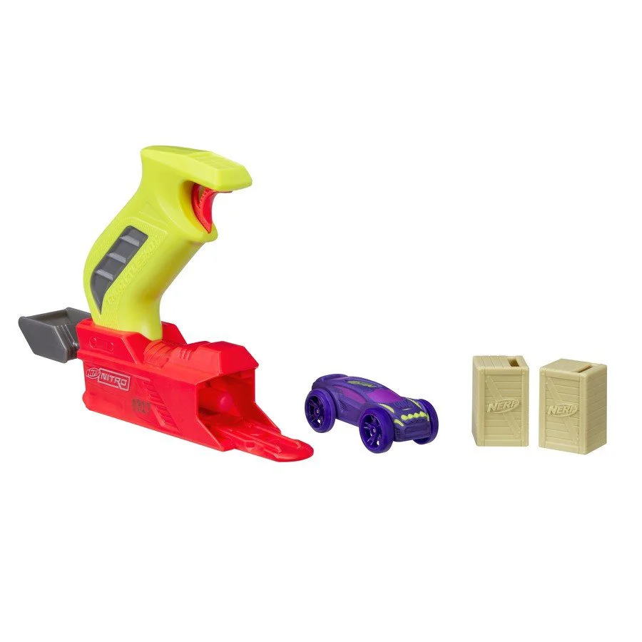 Set de joaca Lansator si masinuta Nerf Nitro Throttleshot Blitz Hasbro, sortiment foto