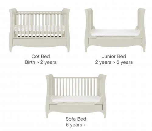 Деревянная кроватка 3 в 1 Tutti Bambini Roma Linen