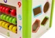 Cub educational LEANTOYS din lemn cu sorter si labirint