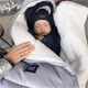 Husa De Iarna Pentru Carucior La Millou - Baby - Velvet Collection - Royal Navy