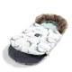 Husa de iarna pentru carucior La Millou - Uni - Heron In Cream Lotus & Smoke Mint