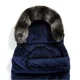 Husa de iarna pentru carucior La Millou - Uni - Velvet Collection - Royal Navy