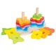 Jucarie de lemn Hape "Double Rainbow Stacker"