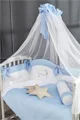 Бортики для кроватки Specialbaby Sofia голубой на 4 стороны (Для детской кроватки 120*60 см) foto
