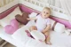 Set lenjerie de patut Specialbaby Gigi roz din 3 piese (Pentru patut de 120*60 cm)