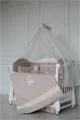Set lenjerie de patut Specialbaby Anie gri din 3 piese (Pentru patut de 120*60 cm)