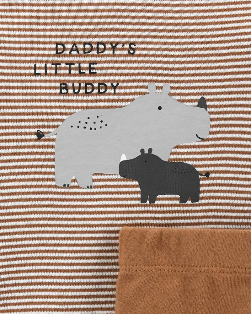 Carter's Set 3 piese Pantaloni si 2 body Rinocer foto