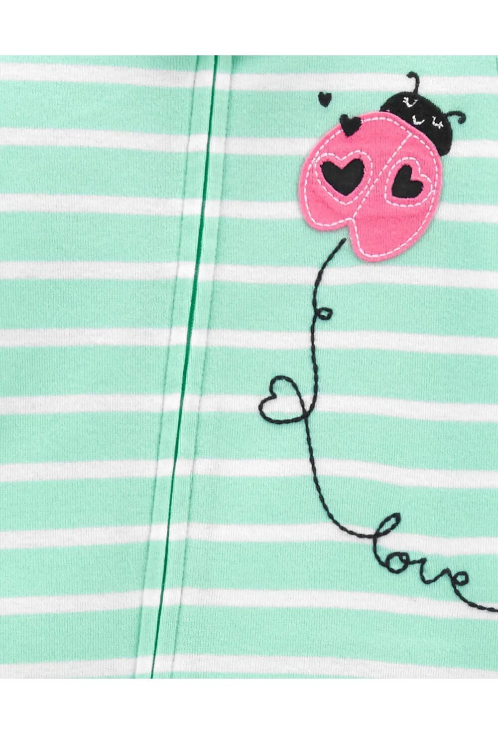 Carter's Pijama verde cu Buburuza