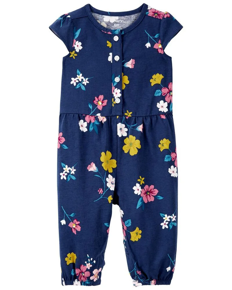 Carter's Set 2 piese Salopeta cu cardigan Flori foto