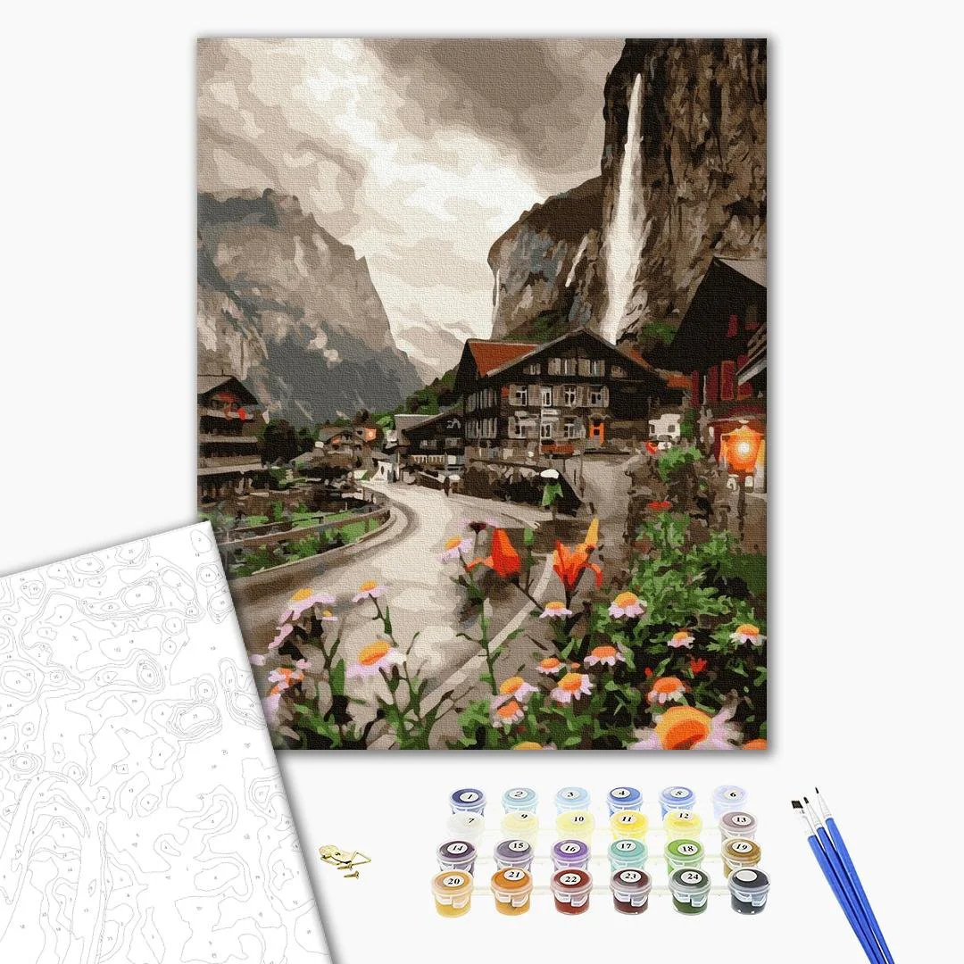 Набор для рисования BrushMe Городок в Швейцарии