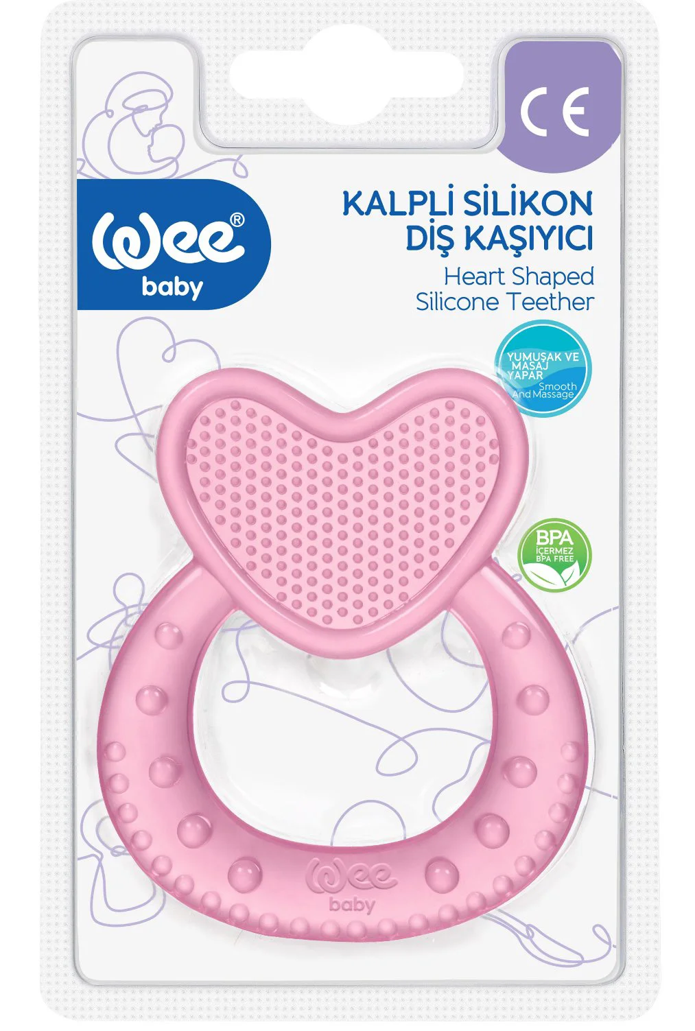 Inel pentru dentitie din silicon Wee Baby Inima foto