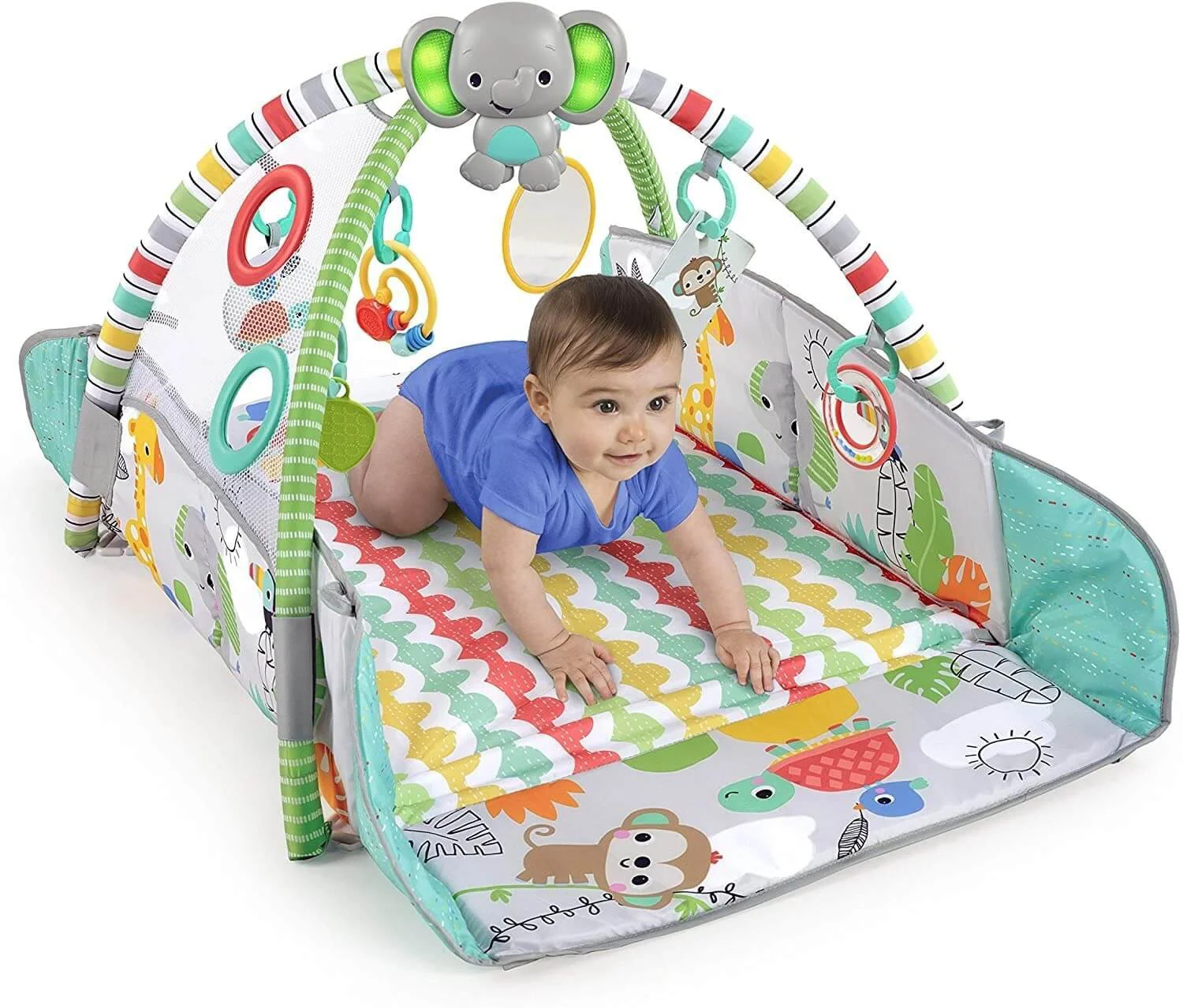 Развивающий коврик Bright Starts 5 в 1 Gym & Ball Pit Totally Tropical