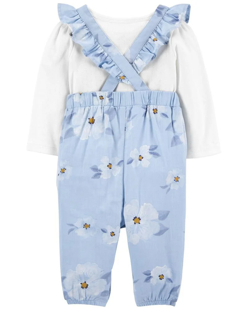 Carter's Set 2 piese Bluza si salopeta Flori foto