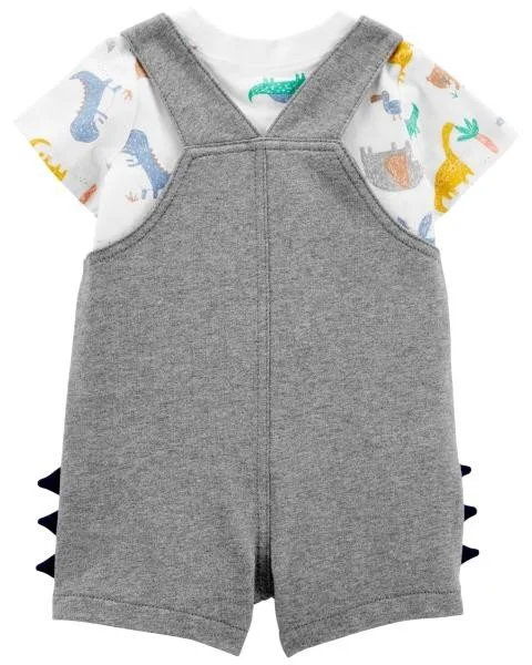 Carter's Set 2 piese Tricou si salopeta Dinozaur foto
