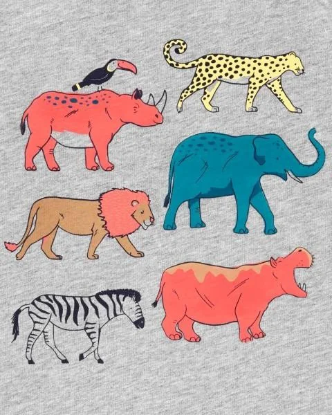 Carter's Tricou gri Animale foto