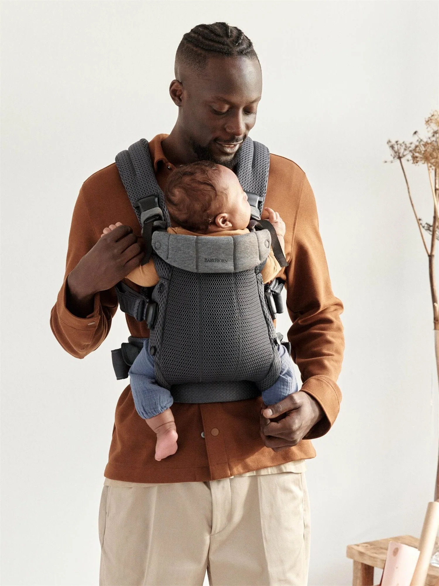 Marsupiu anatomic BabyBjorn Harmony Anthracite, 3D Mesh