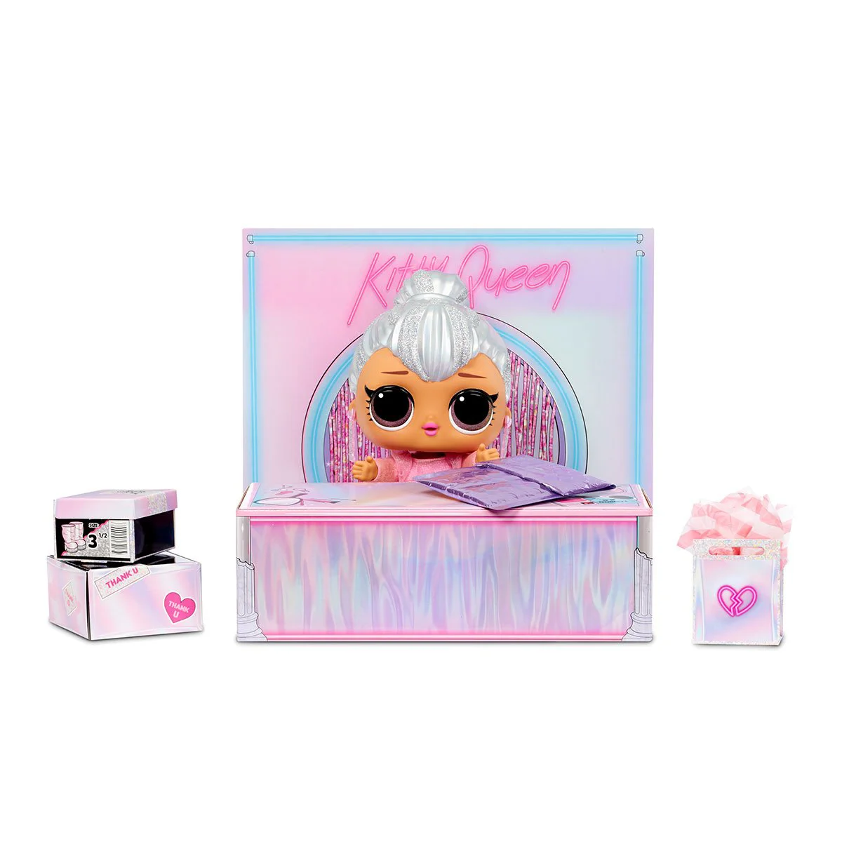 Set cu Mega Papusa L.O.L. Surprise! Seria Big B.B.Doll Kitty Queen foto