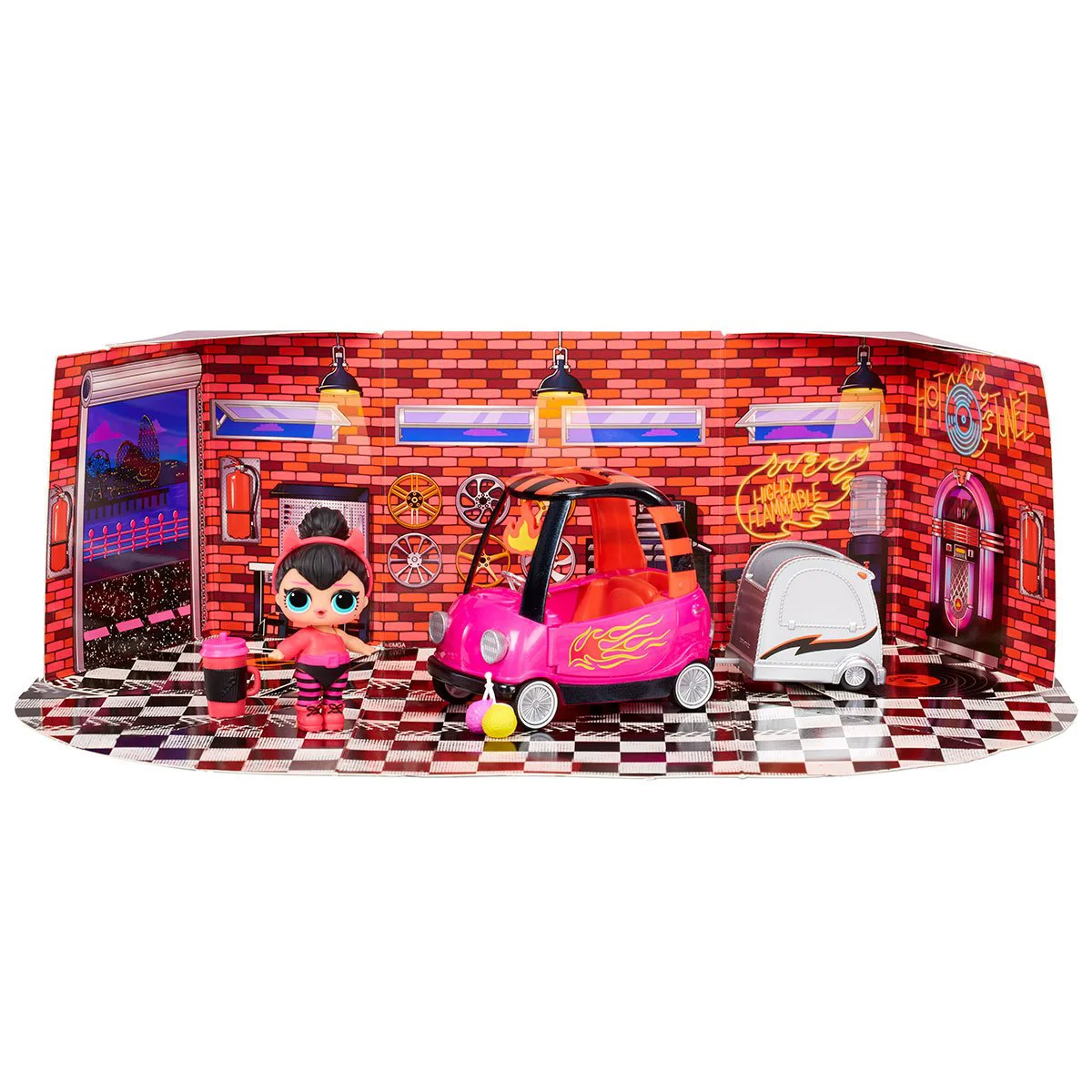 Set mobila cu papusa L.O.L SURPRISE! Furniture Series 4 B.B. Auto Shop & Spice Doll foto
