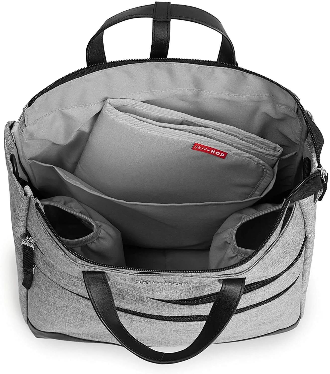 Geanta pentru mame Skip Hop Trio Multifunctionala Heather Grey foto