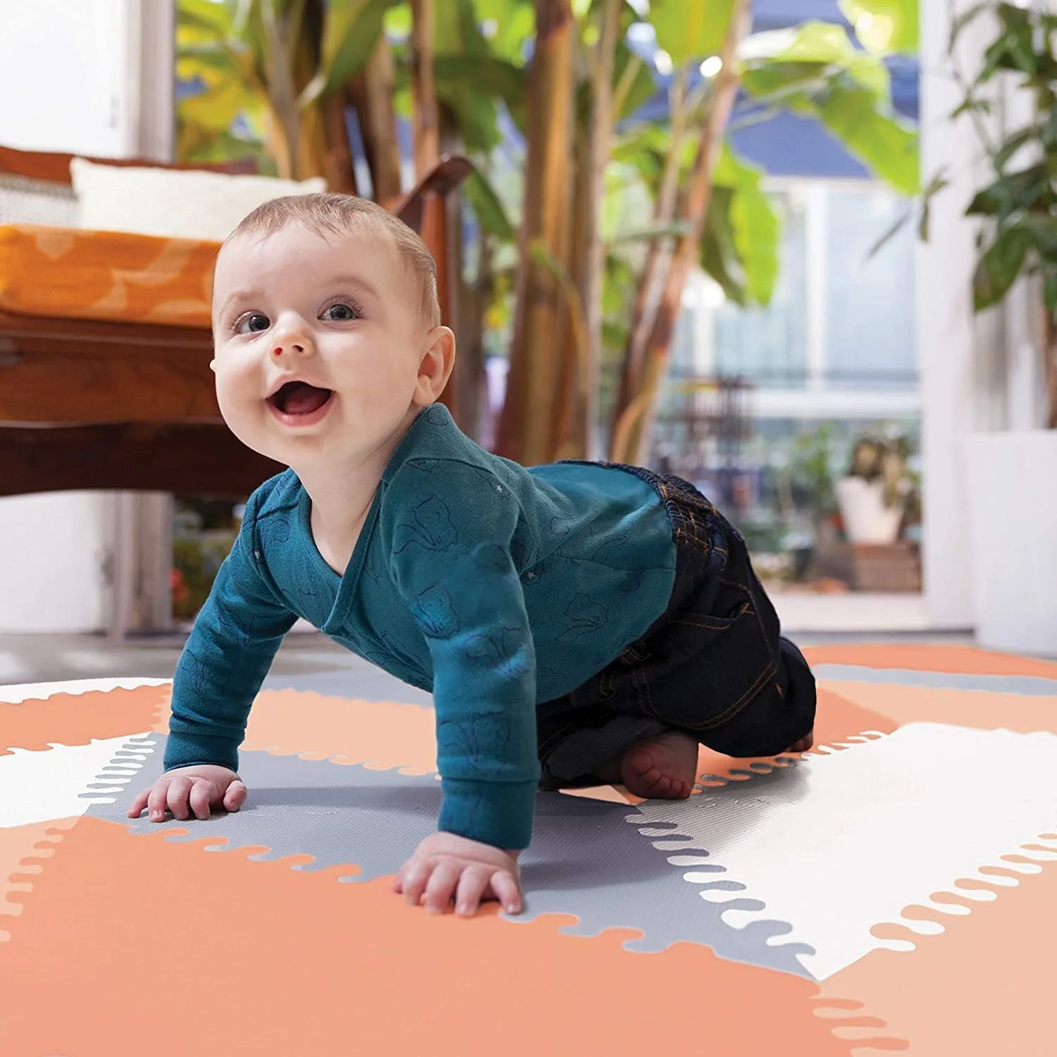 Игровой коврик-пазл Skip Hop Geometric Playspot foto