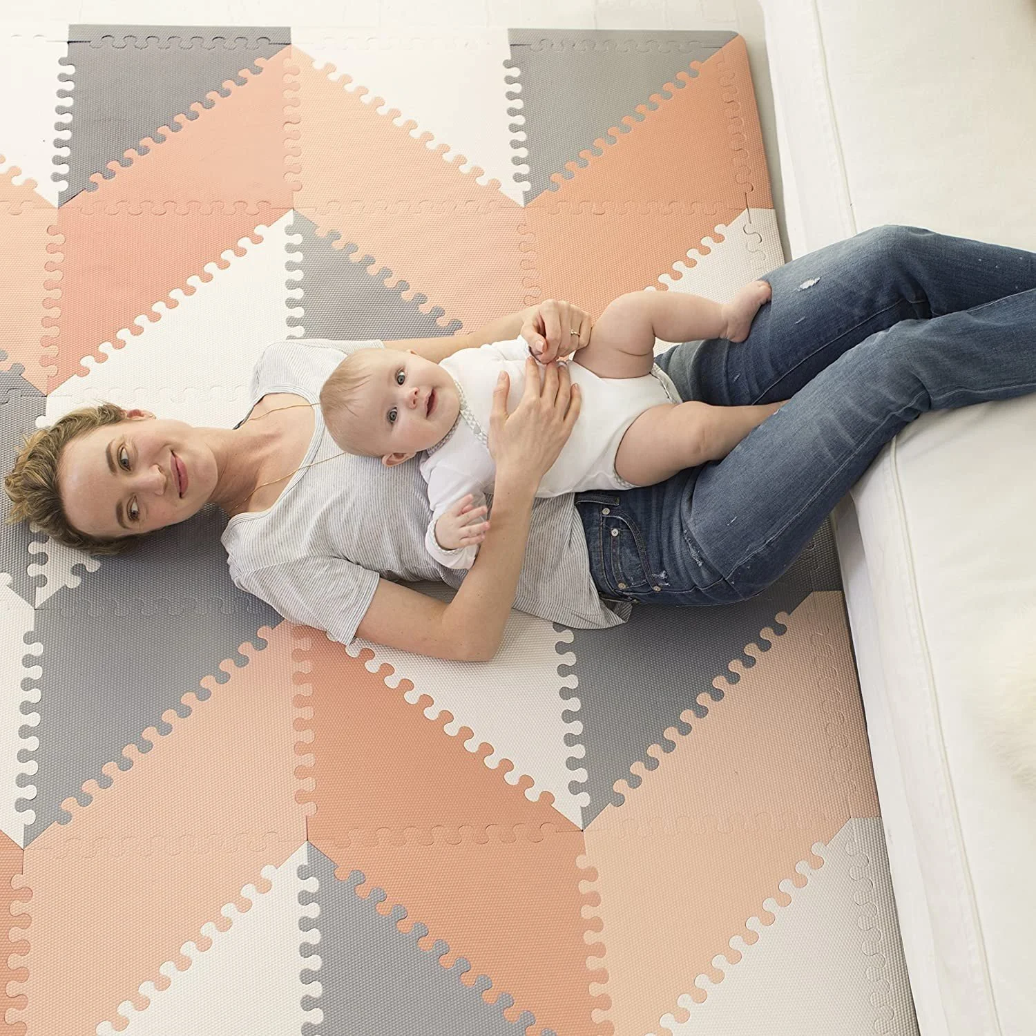 Игровой коврик-пазл Skip Hop Geometric Playspot foto