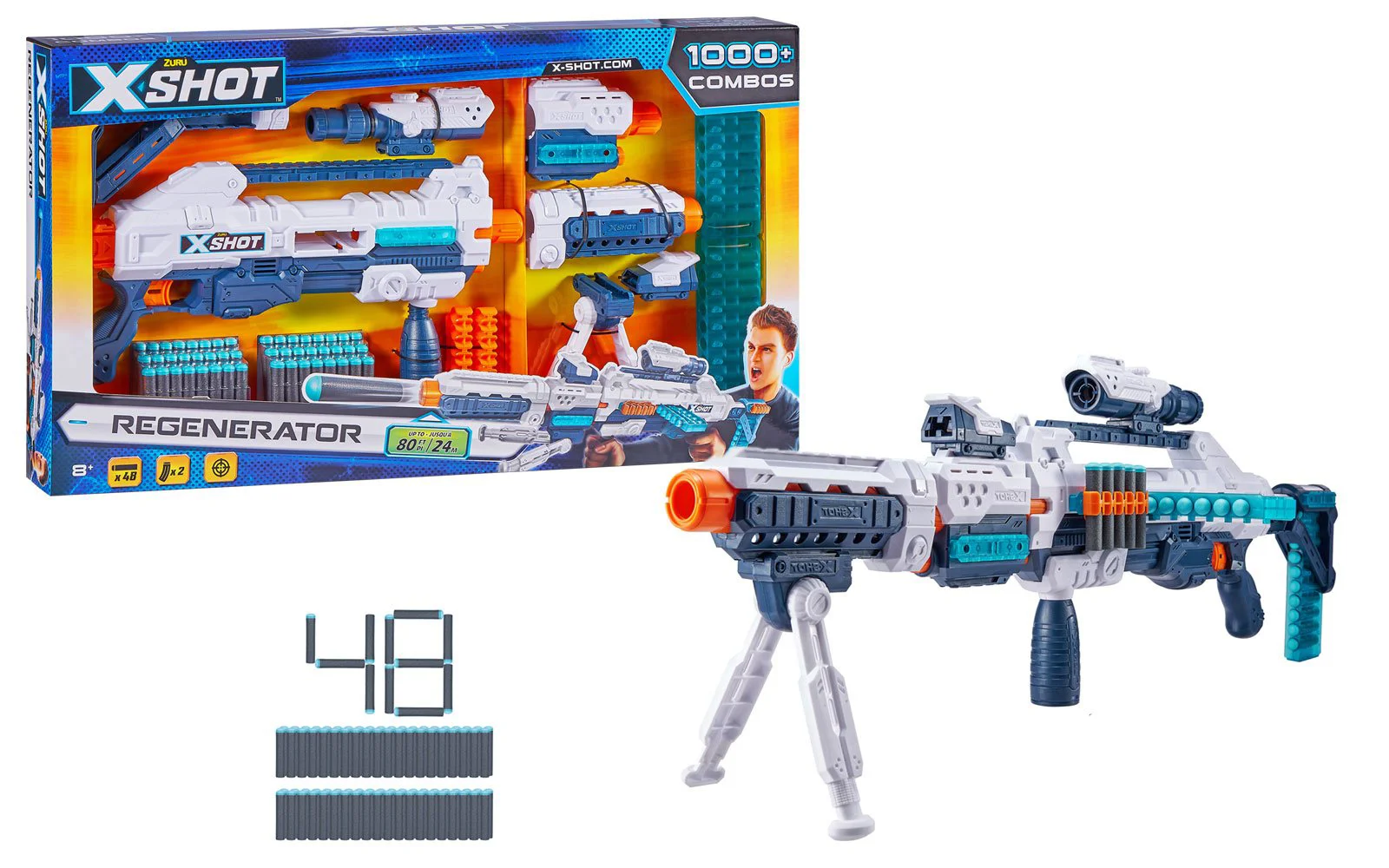 Пулемет Бластер X-Shot Regenerator 48патронов