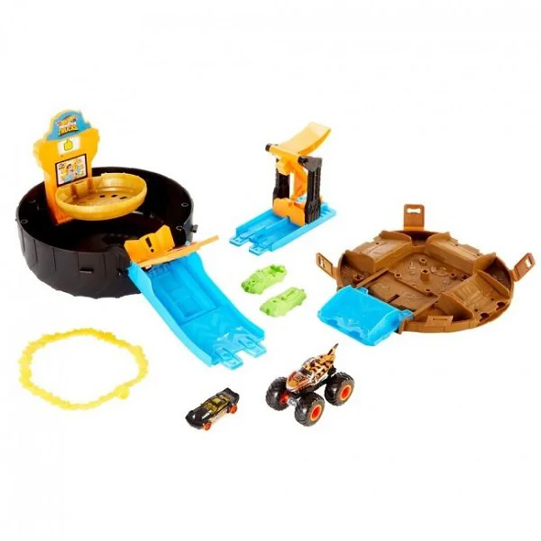 Set de joaca Hot Wheels Pista Cascadoriilor in Anvelopa Seria Monster Trucks foto