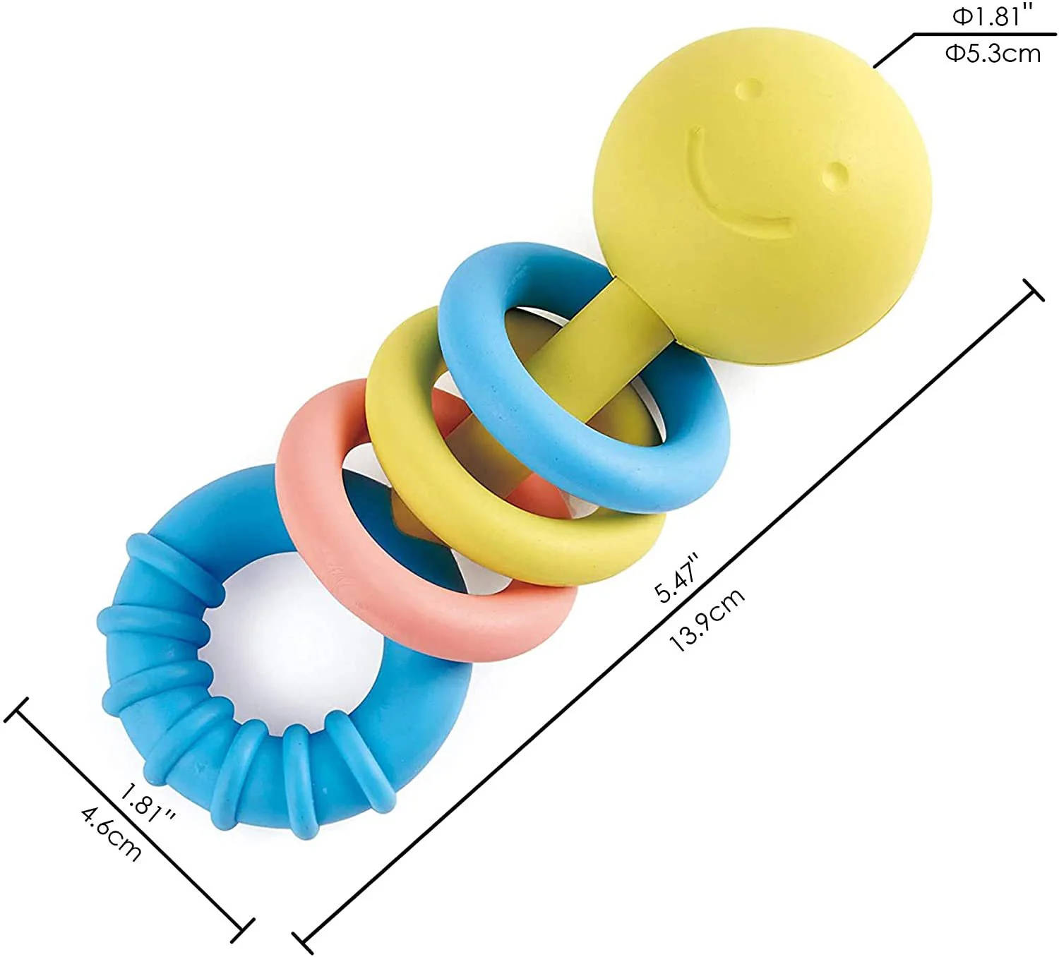 Прорезыватель для зубов Hape Rattling Rings Teether foto