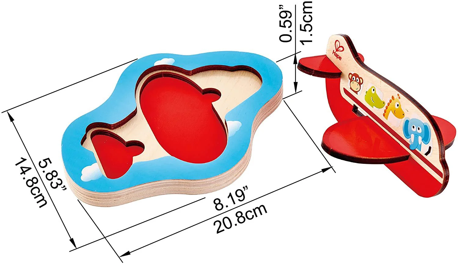 3D Puzzle Hape Avion foto