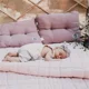 Plapuma din bumbac La Millou Biscuit Collection - Stone, 140x200 cm foto
