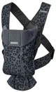 Marsupiu anatomic BabyBjorn Mini Anthracite/Leopard cu pozitii multiple de purtare, 3D Mesh