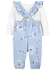 Carter's Set 2 piese Bluza si salopeta Flori