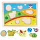 Деревянная развивающая игрушка пазл Hape Солнечная Долина 3 в 1