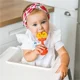 Прорезыватель развивающий с погремушкой BabyOno Juicy Orange
