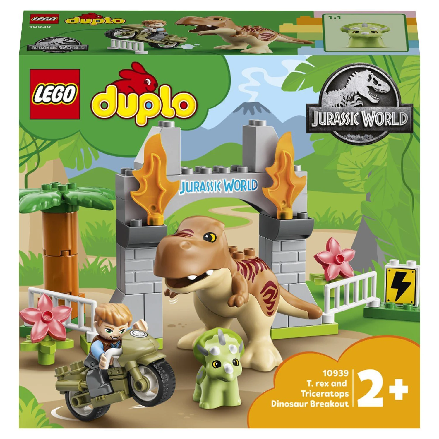 LEGO Duplo Jurassic World T. rex and Triceratops Dinosaur Breakout foto