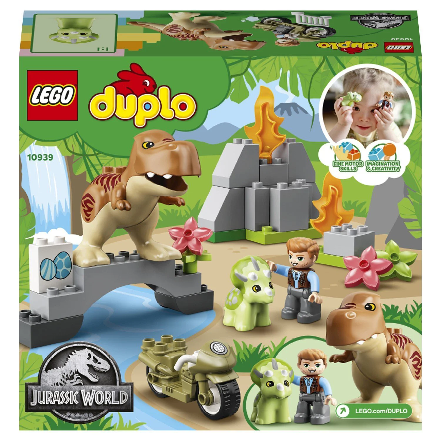 LEGO Duplo Jurassic World Побег динозавров, тираннозавр и трицератопс