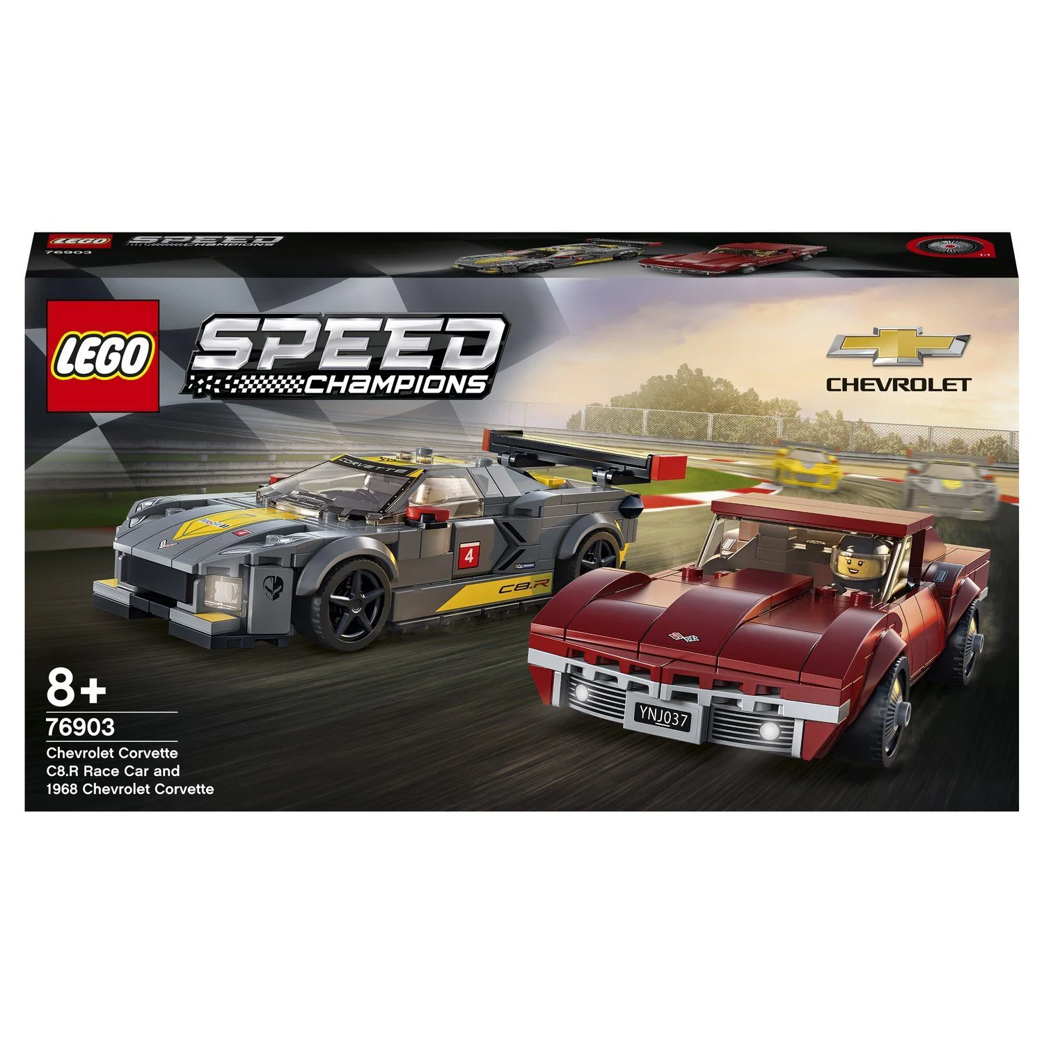 Lego Speed Champions Chevrolet Corvette C8.R Race Car и 1968 Chevrolet Corvette foto