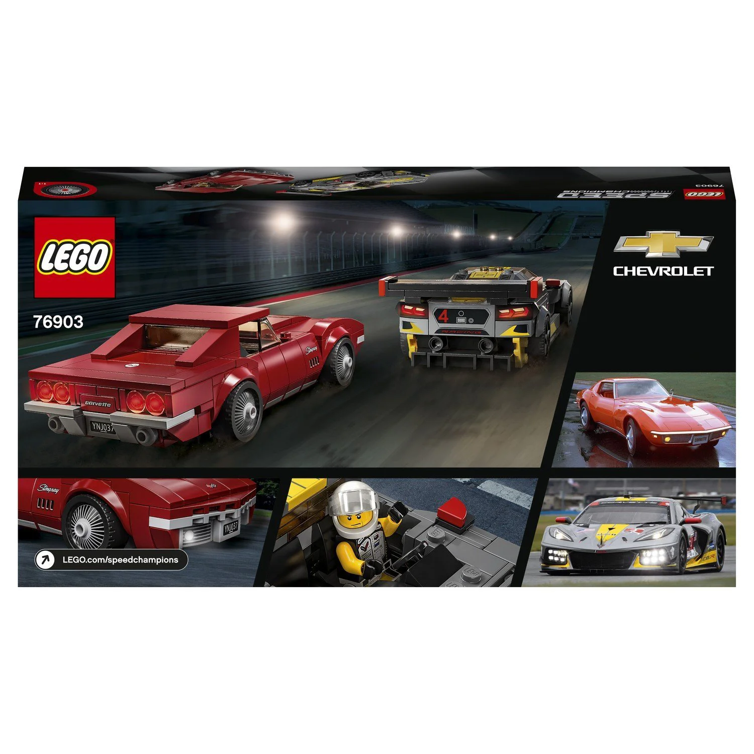Lego Speed Champions Chevrolet Corvette C8.R Race Car и 1968 Chevrolet Corvette foto