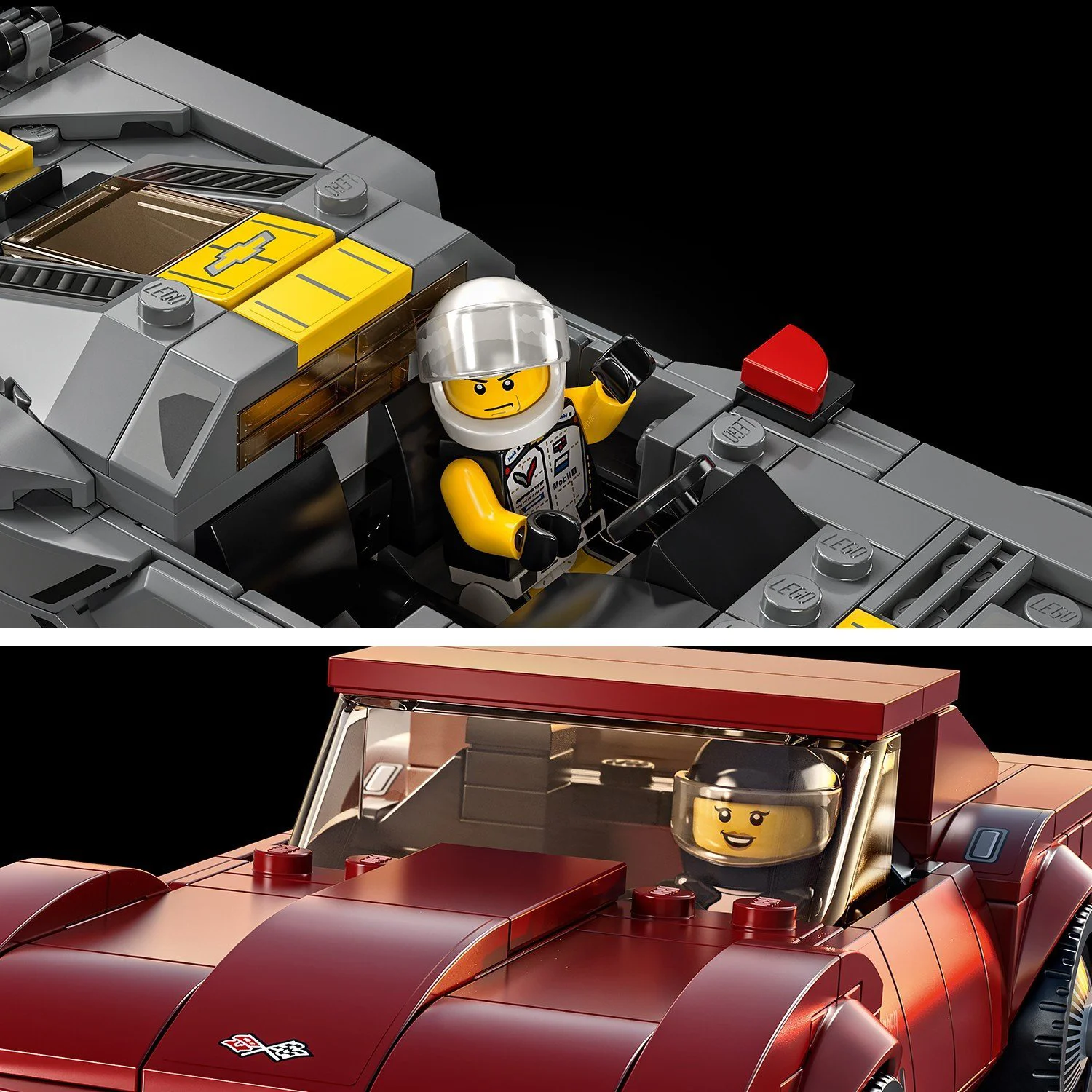 Lego Speed Champions Chevrolet Corvette C8.R Race Car и 1968 Chevrolet Corvette foto