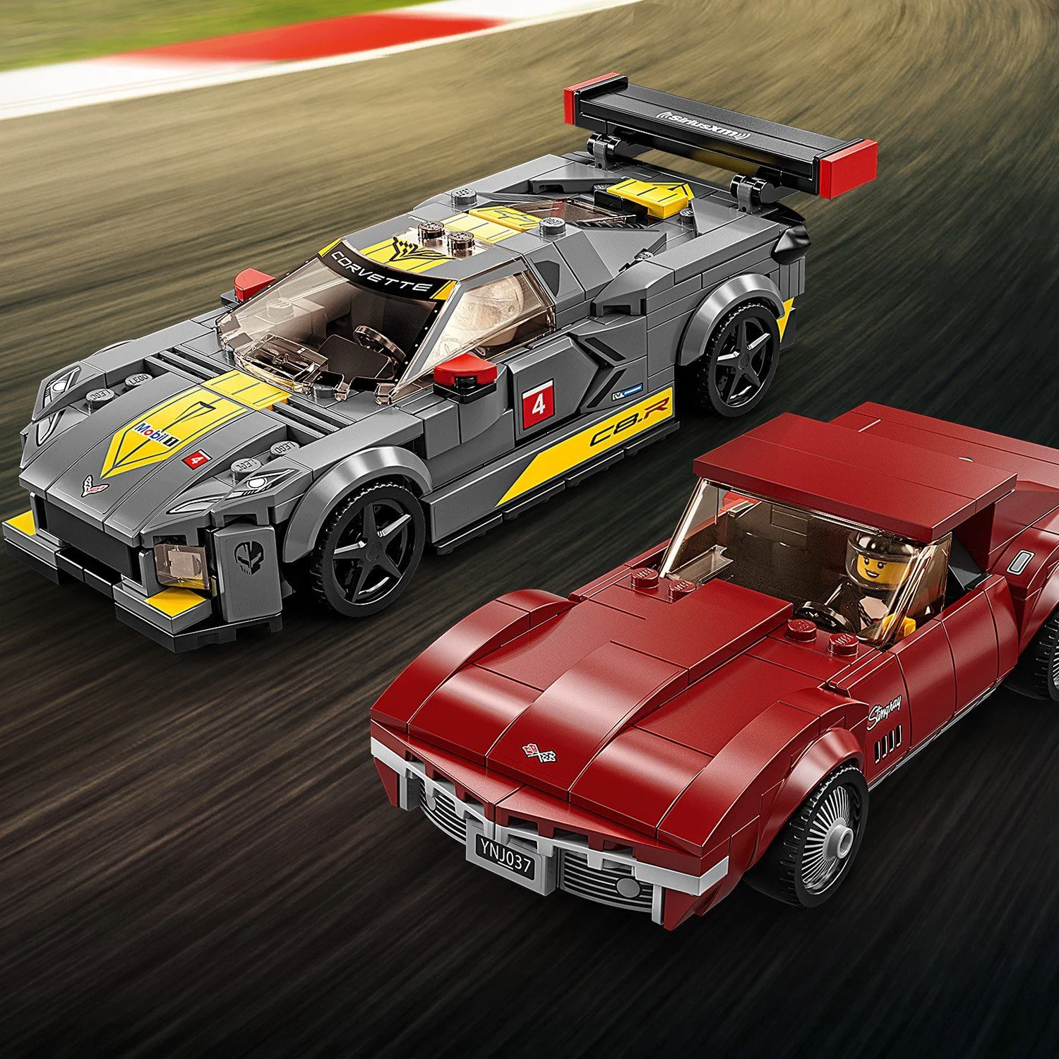 Lego Speed Champions Chevrolet Corvette C8.R Race Car и 1968 Chevrolet Corvette foto