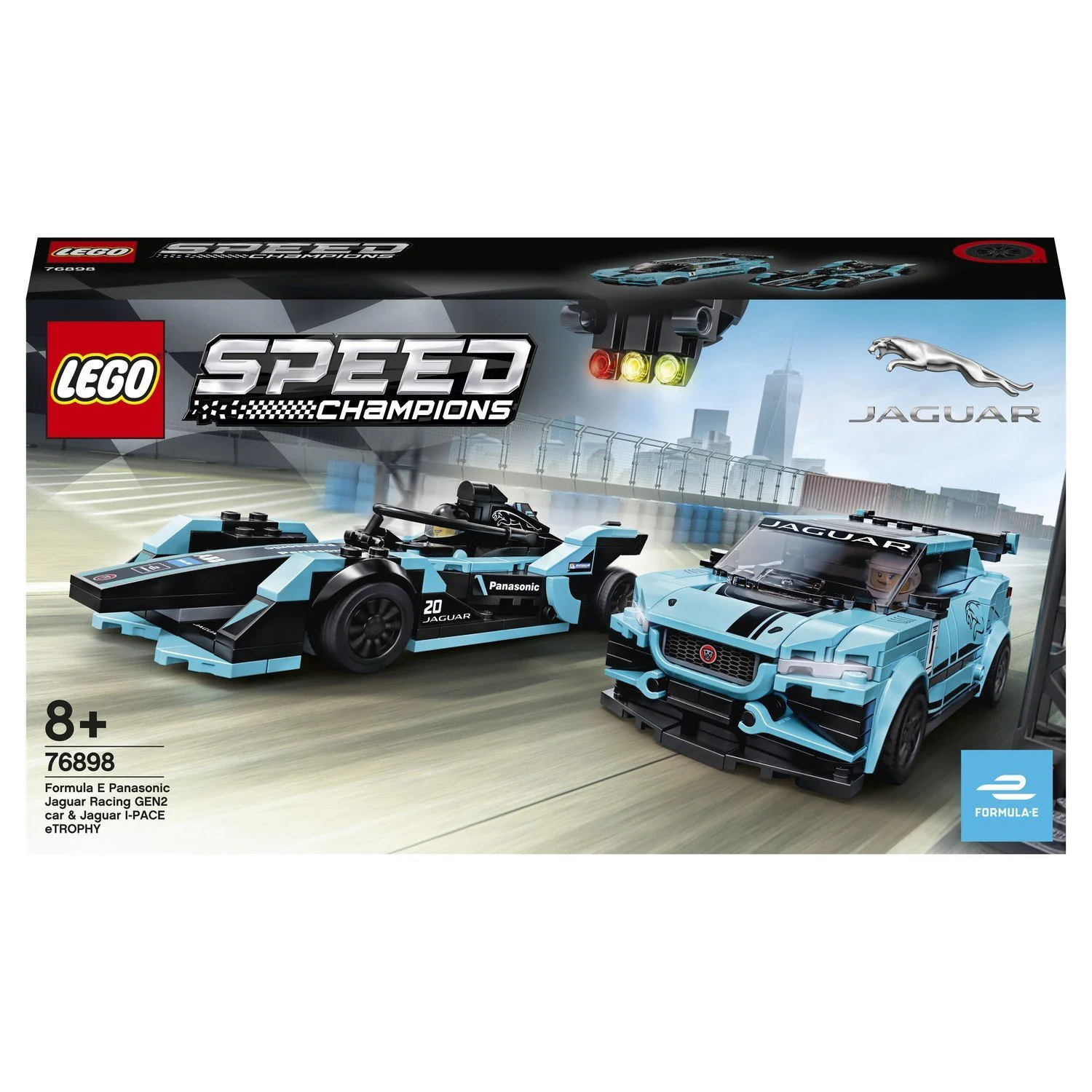 LEGO Speed Champions Formula E Panasonic Jaguar Racing GEN2 car & Jaguar I-PACE eTROPHY foto