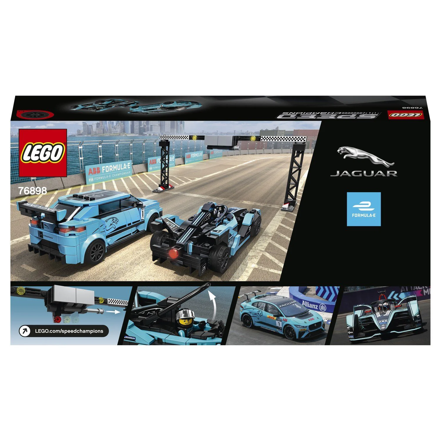 LEGO Speed Champions Formula E Panasonic Jaguar Racing GEN2 car & Jaguar I-PACE eTROPHY foto