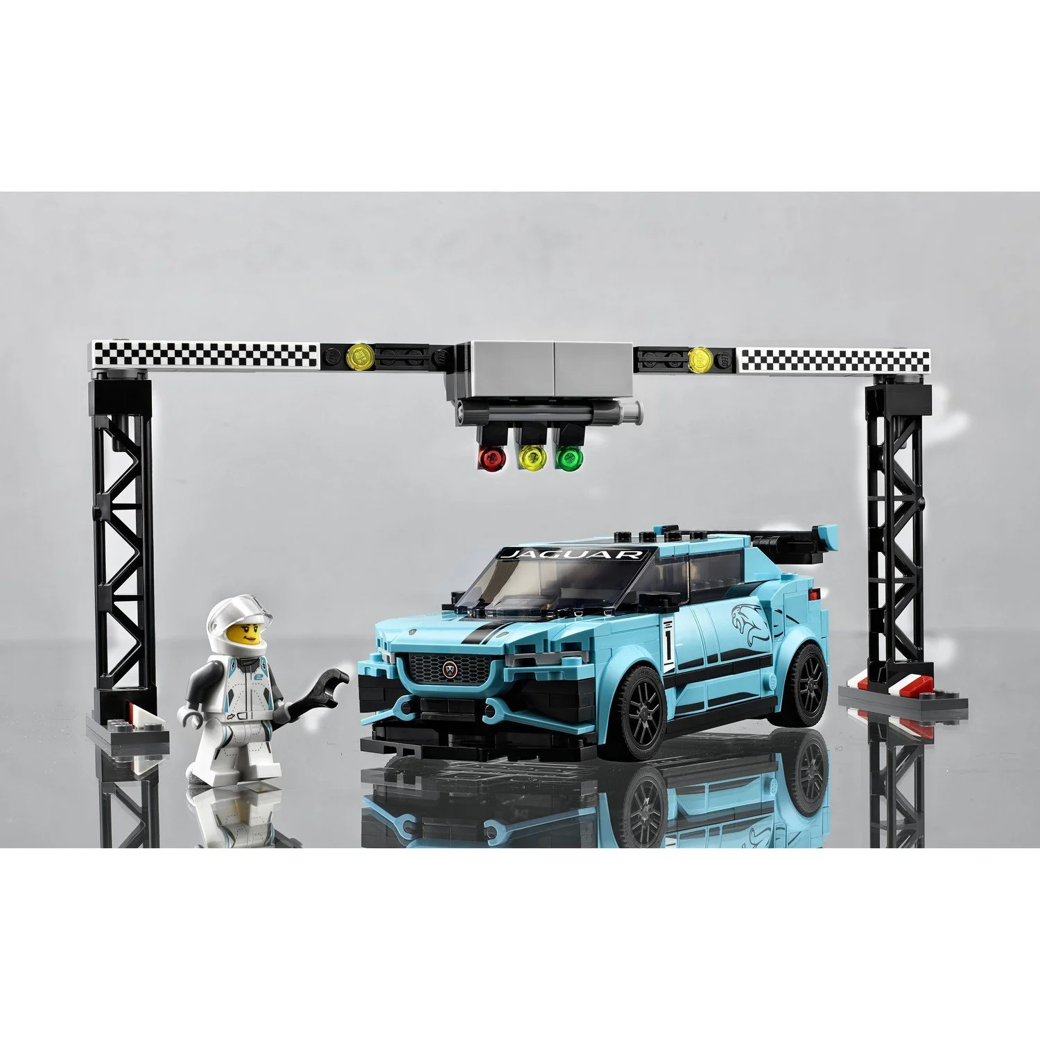 LEGO Speed Champions Formula E Panasonic Jaguar Racing GEN2 car & Jaguar I-PACE eTROPHY foto