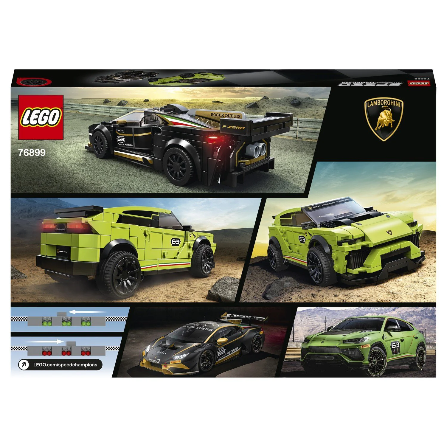 LEGO Speed Champions Lamborghini Urus ST X & Lamborghini Huracan Super Trofeo EVO foto