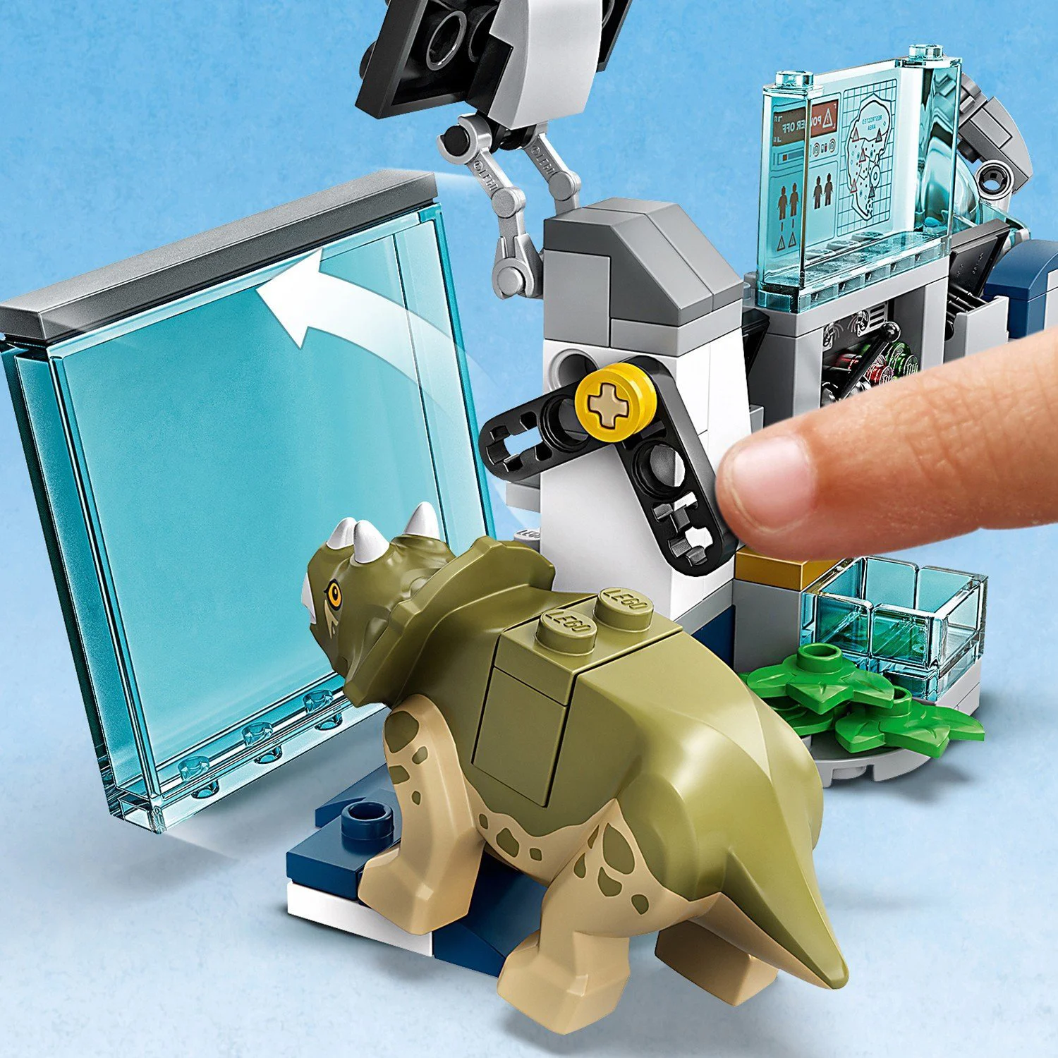 Lego Jurassic World Лаборатория доктора Ву, Пебег детёнышей динозавра